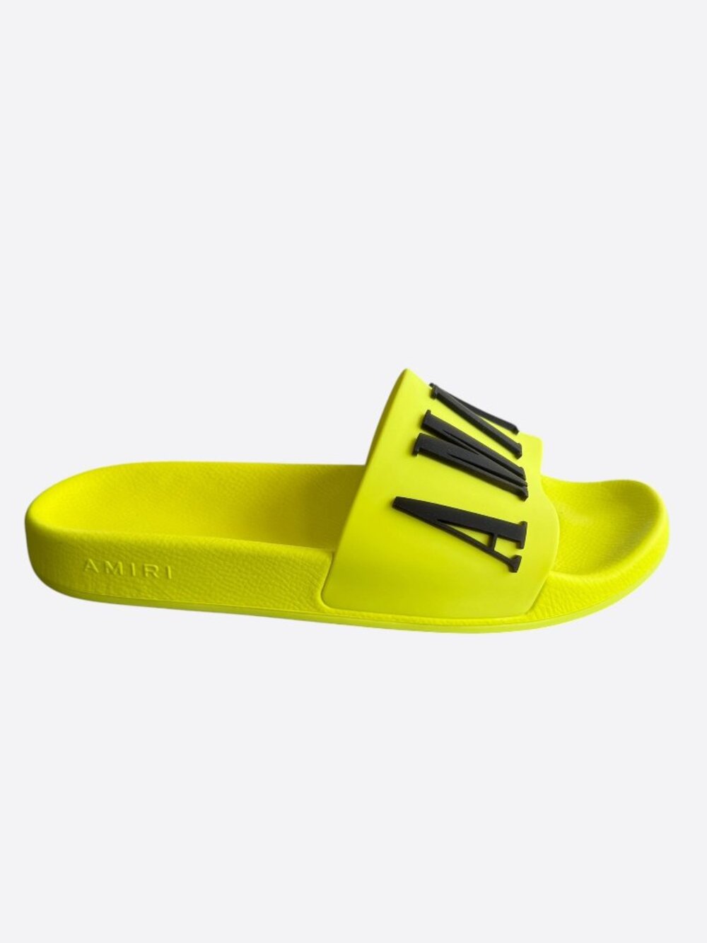 Amiri Yellow & Black Logo Rubber Slides